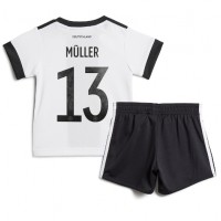 Koszulka piłkarska Niemcy Thomas Muller #13 Strój Domowy dla dzieci MŚ 2022 tanio Krótki Rękaw (+ Krótkie spodenki)
